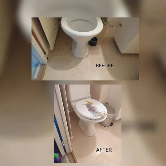 Före och efter: toalett